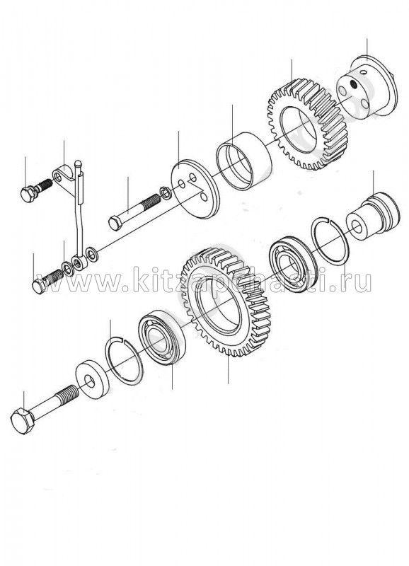 Шестерня паразитная нижняя FOTON 1039 E049305000049